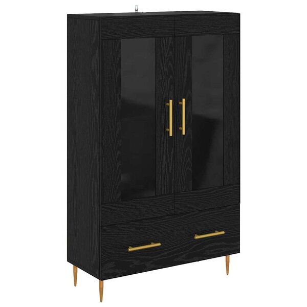 vidaXL Haut Armoire avec tiroir Chêne noir 69 5 x 31 x 115 cm