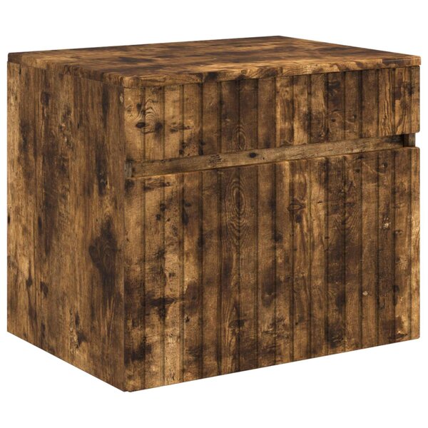 vidaXL Cabinet de Salle de Bain Mural Chêne fumé 59 x 44 5 x 50 cm