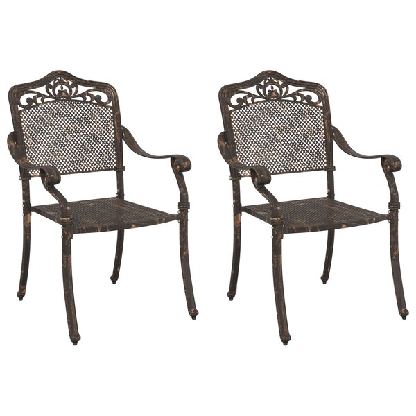 Chaises de jardin vidaXL 2 Pièces en aluminium coulé bronze