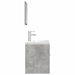 vidaXL Ensemble de meubles de salle de bain 3 Pièces gris béton