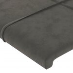 vidaXL Tête de lit à LED Gris foncé 93x16x118/128 cm Velours