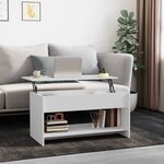 vidaXL Table basse blanc 102x50x52 5 cm bois d'ingénierie