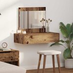 vidaXL Table de Toilette Marron 83 x 40 x 70 cm Bois d'ingénierie