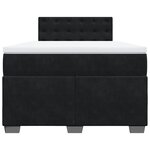 vidaXL Sommier à lattes de lit avec matelas Noir 120x200 cm Velours