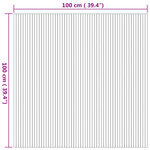 vidaXL Tapis rectangulaire naturel 100x100 cm bambou