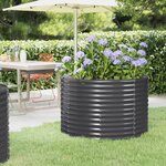 vidaXL Lit surélevé de jardin Acier enduit de poudre Anthracite