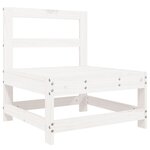 vidaXL Salon de jardin 7 Pièces blanc bois de pin massif