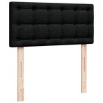 vidaXL Lit ottoman avec matelas noir 100x200 cm tissu