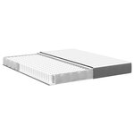 Matelas à ressorts ensachés vidaXL Gris clair Medium 180x200x20 cm Tissu