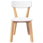 vidaXL Chaises à manger 2 Pièces bois massif caoutchouc