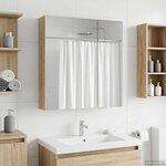 vidaXL Armoire Miroir de Salle de Bain Chêne Sonoma 60 x 14 5 x 70 cm