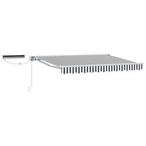 vidaXL Auvent rétractable électrique Anthracite et blanc 3 5 x 2 5 m