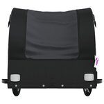 vidaXL Remorque de vélo noir 45 kg fer