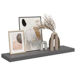 vidaXL Étagère murale flottante Gris brillant 90x23 5x3 8 cm MDF