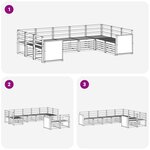 vidaXL Ensemble de canapés d'extérieur 7 pc Naturel