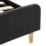 vidaXL Cadre de lit Gris foncé Jute 120 x 200 cm