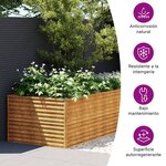 vidaXL Lit surélevé de jardin 479x100x69 cm acier corten