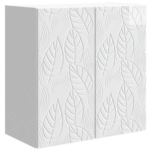 vidaXL Armoire Murale 59 x 31 x 60 cm Bois d'ingénierie Blanc brillant