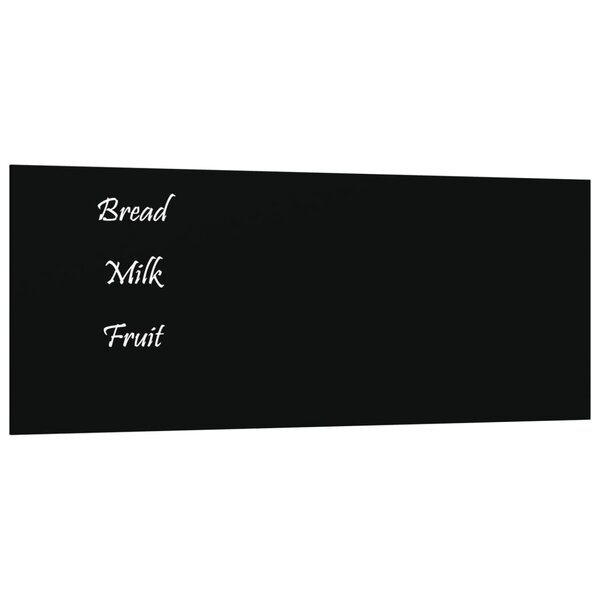 vidaXL Tableau noir magnétique mural Noir 50x20 cm Verre trempé