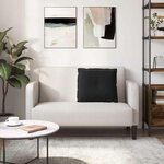 vidaXL Coussin de Dos Noir 60 x 50 cm Tissu en velours côtelé