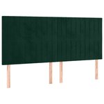 vidaXL Tête de lit Vert foncé 180x5x118/128 cm Velours
