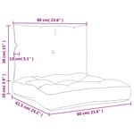 vidaXL Coussins de palette lot de 2 crème tissu