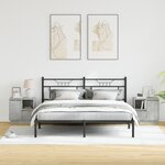 vidaXL Tables de chevet avec LED 2 pièces gris béton 50x34 5x50 cm