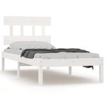 vidaXL Cadre de lit sans matelas blanc 100x200 cm bois massif