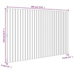 vidaXL Tête de lit murale Noir 185x3x110 cm Bois massif de pin