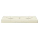 vidaXL Coussin de palette crème 120x40x12 cm tissu