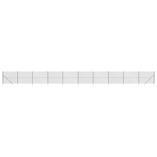 vidaXL Clôture à mailles losangées avec ancrage anthracite 2x25 m