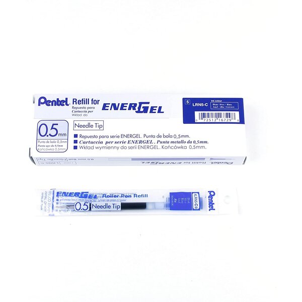 Recharge LRN5 pour Roller encre gel ENERGEL Pointe 0 5 mm Bleu x 12 PENTEL