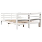 vidaXL Cadre de lit avec tête de lit sans matelas blanc 150x200 cm