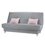 COMFORT BULTEX Clic clac 3 places - Tissu gris - 192 x 95 x 101 - MONA