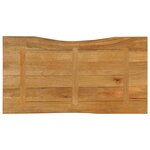 vidaXL Dessus de table 100x60x2 5 cm bord vivant bois massif manguier