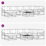 vidaXL Ensemble de canapés d'extérieur 8 pc Blanc et crème