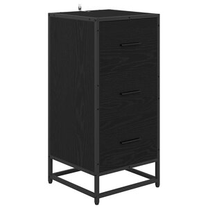 vidaXL Buffet Chêne noir 35.5 x 35 x 76 cm Bois d'ingénierie
