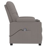 vidaXL Fauteuil inclinable électrique Taupe Tissu