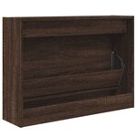 vidaXL Armoire à chaussures chêne marron 80x21x57 cm Bois d'ingénierie