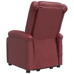 vidaXL Fauteuil de massage Rouge bordeaux Similicuir