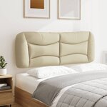 vidaXL Coussin de tête de lit Hvar crème 140 cm tissu