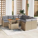 vidaXL Ensemble de canapé de jardin Manuel 7 Pièces beige et gris clair