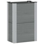 vidaXL Jardinière surélevée Gris 50 x 30 x 72 cm WPC et Aluminium