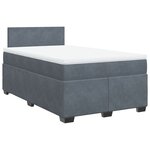 vidaXL Sommier à lattes de lit et matelas gris foncé 120x190cm velours