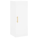 vidaXL Buffet haut Blanc 34 5x34x180 cm Bois d'ingénierie