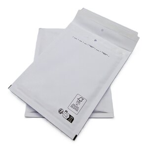 Lot de 100 pochettes ( enveloppes ) à bulles c/3 : 145 x 215 mm en kraft blanc
