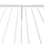 vidaXL Cadre de lit métal sans matelas avec pied de lit blanc 90x190cm