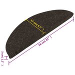 vidaXL Tapis d'escalier auto-adhésifs 10 Pièces anthracite 56x17x3 cm
