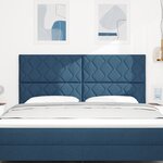 Tête de lit LED vidaXL design blocs diamant bleu 180 cm tissu