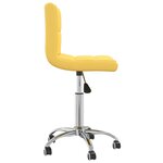 vidaXL Chaise pivotante de salle à manger Jaune moutarde Tissu